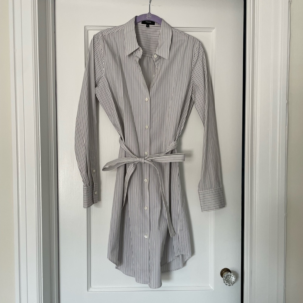 Theory Striped Shirtdress